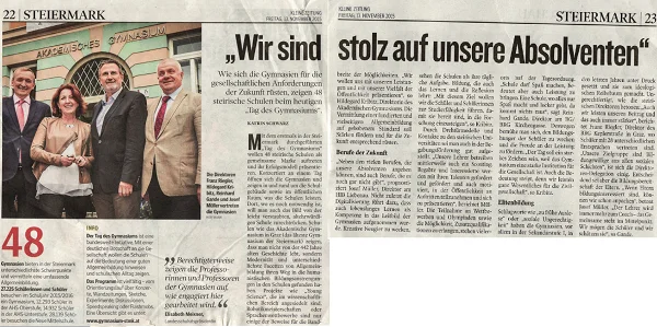 Kleine Zeitung: Wir sind stolz auf unsere Absolventen